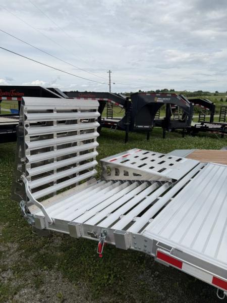 New 2027 EBY 24'6" TRADESMAN Aluminum HD DECKOVER Trailer w/ 50/50 Fold Flat or Stand Up Wedge Ramp w/ 8K AXLES
