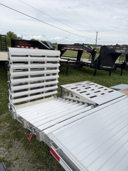 New 2027 EBY 24'6" TRADESMAN Aluminum HD DECKOVER Trailer w/ 50/50 Fold Flat or Stand Up Wedge Ramp w/ 8K AXLES