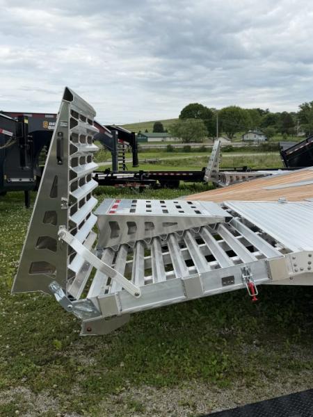 New 2027 EBY 24'6" TRADESMAN Aluminum HD DECKOVER Trailer w/ 50/50 Fold Flat or Stand Up Wedge Ramp w/ 8K AXLES
