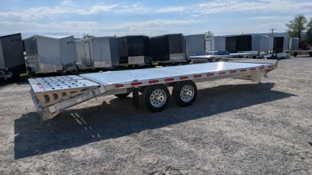 New 2027 EBY 24'6" TRADESMAN Aluminum HD DECKOVER Trailer w/ 50/50 Fold Flat or Stand Up Wedge Ramp w/ 8K AXLES