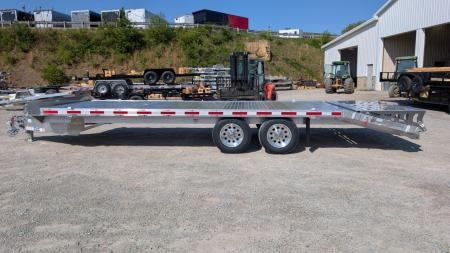 New 2027 EBY 24'6" TRADESMAN Aluminum HD DECKOVER Trailer w/ 50/50 Fold Flat or Stand Up Wedge Ramp w/ 8K AXLES