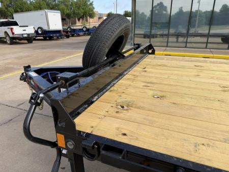New #396130 2027 LOAD TRAIL PS 24 X 102 BUMPER PULL 14K DECK OVER W/ MAX RAMPS & SPARE TIRE