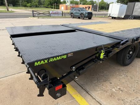 New #396130 2027 LOAD TRAIL PS 24 X 102 BUMPER PULL 14K DECK OVER W/ MAX RAMPS & SPARE TIRE