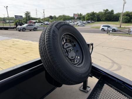 New #396130 2027 LOAD TRAIL PS 24 X 102 BUMPER PULL 14K DECK OVER W/ MAX RAMPS & SPARE TIRE