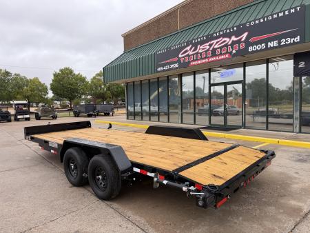 New #013543 2027 LOAD TRAIL CH 20 X 83 TANDEM AXLE 10K WOOD FLOOR CAR HAULER W/ SLIDE IN RAMPS
