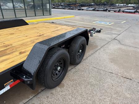 New #013543 2027 LOAD TRAIL CH 20 X 83 TANDEM AXLE 10K WOOD FLOOR CAR HAULER W/ SLIDE IN RAMPS