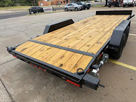 New #013543 2027 LOAD TRAIL CH 20 X 83 TANDEM AXLE 10K WOOD FLOOR CAR HAULER W/ SLIDE IN RAMPS
