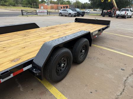 New #013543 2027 LOAD TRAIL CH 20 X 83 TANDEM AXLE 10K WOOD FLOOR CAR HAULER W/ SLIDE IN RAMPS