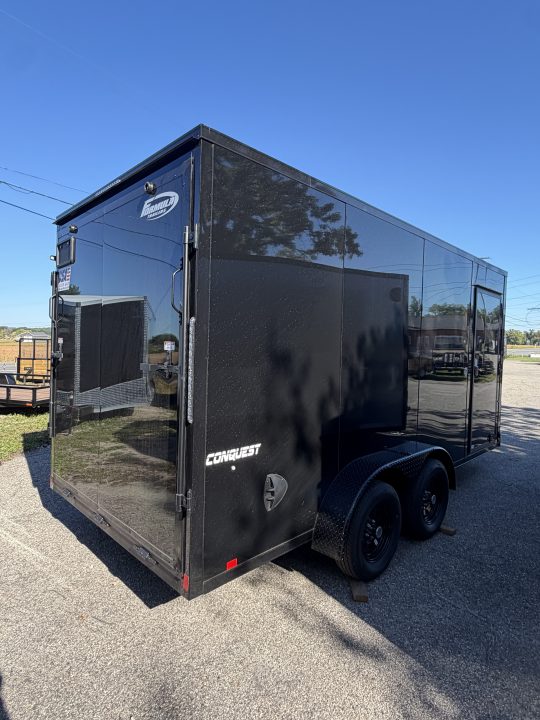 New 2027 FORMULA TRAILERS 7 x 16 Cargo / Enclosed Trailer with 7ft Interior with Ramp Door - UPGRADED MODEL - BLACK OUT