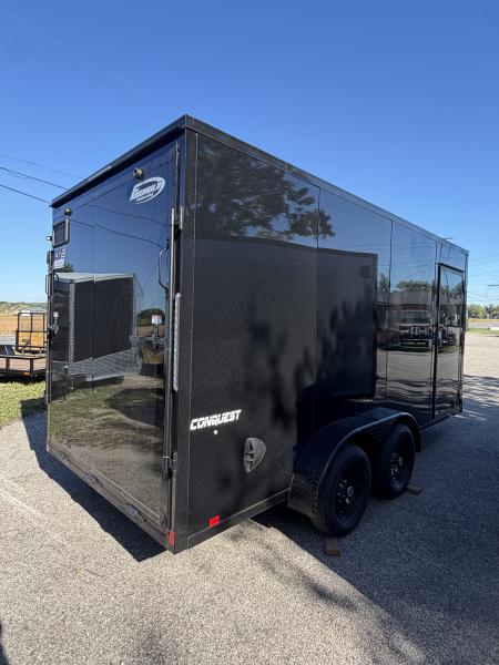 New 2027 FORMULA TRAILERS 7 x 16 Cargo / Enclosed Trailer with 7ft Interior with Ramp Door - UPGRADED MODEL - BLACK OUT