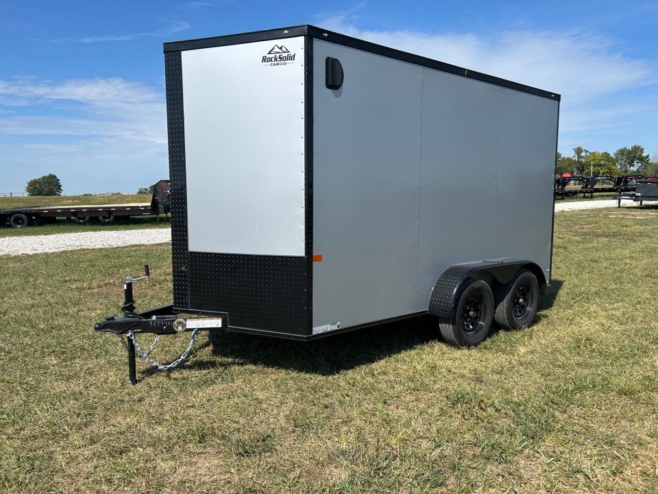 New 2027 Rock Solid 7x12 Tandem 7K Cargo w/ Ramp Door, 7' Interior Height, & .080 Exterior