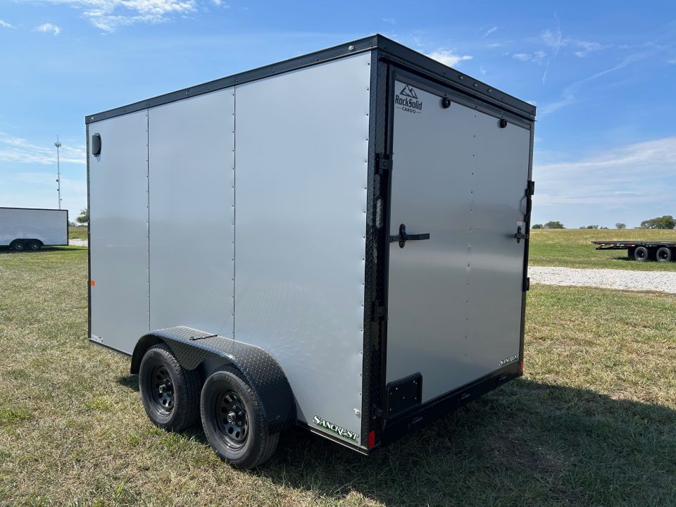 New 2027 Rock Solid 7x12 Tandem 7K Cargo w/ Ramp Door, 7' Interior Height, & .080 Exterior