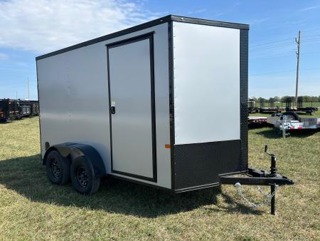 New 2027 Rock Solid 7x12 Tandem 7K Cargo w/ Ramp Door, 7' Interior Height, & .080 Exterior