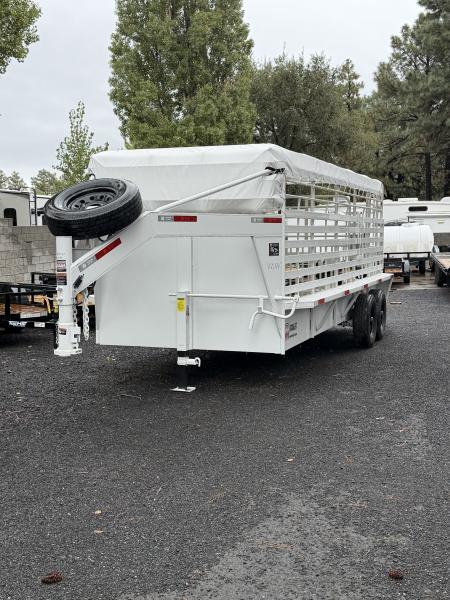 New 2027 W-W Trailer 6.8X20 Roustabout Stock / Stock Combo Trailer