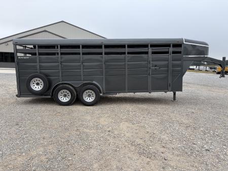 New 2026 Calico Trailers GN 6X20X6'6" 12000 GVWR Stock / Stock Combo Trailer