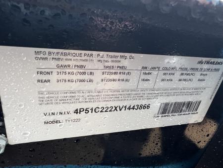 New 2027 PJ Trailers 22' TY I-Beam Tiltbed Equipment Tilt Trailer