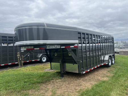 New 2027 CornPro 7x20 14K Gooseneck Stock / Stock Combo Trailer