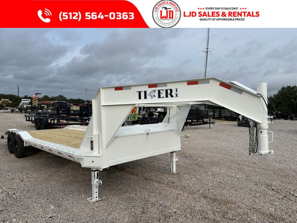 New 2026 Tiger - 102 x26' Gooseneck Drive Over Fender - Equipment Trailer