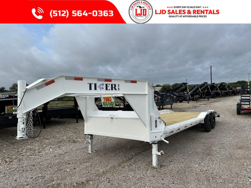 New 2026 Tiger - 102"x26' Gooseneck Drive Over Fender - Equipment Trailer