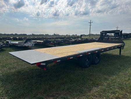New 2027 Lamar 102x24 Tandem 14K GN Deckover Power Tilt w/ Tuff Wireless & 14 Ply Tires