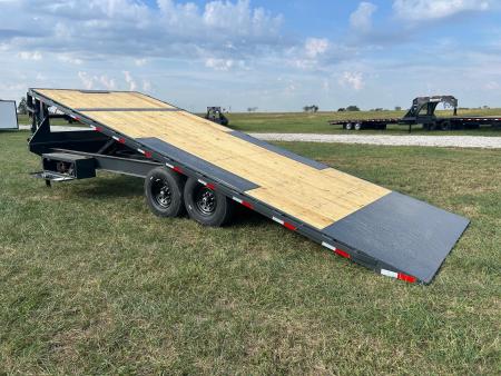New 2027 Lamar 102x24 Tandem 14K GN Deckover Power Tilt w/ Tuff Wireless & 14 Ply Tires