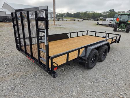 New 2027 Load Trail 83X16 TANDEM 7K TUBE TOP UTILITY W/4' SPRING GATE