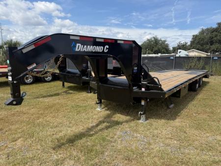 New 2027 Diamond C FMAX212 GOOSENECK TRAILER 25+5 MAX RAPS aluminum outer rims,