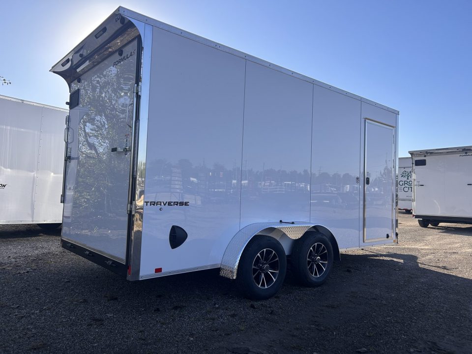 New 2027 Formula Trailers 7 X 16 FT TRAVERSE ENCLOSED V-NOSE CARGO TRAILER RAMP DOOR 7 FT INTERIOR HEIGHT