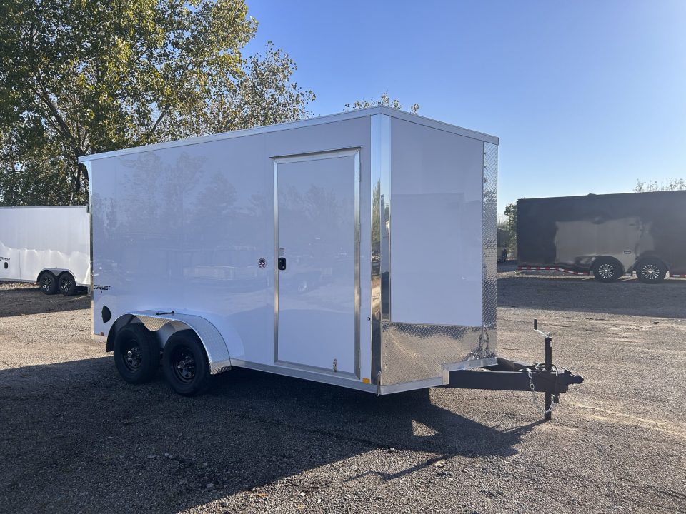 New 2027 Formula Trailers 7 X 14 FT CONQUEST ENCLOSED V-NOSE CARGO TRAILER RAMP DOOR 7 FT INTERIOR HEIGHT