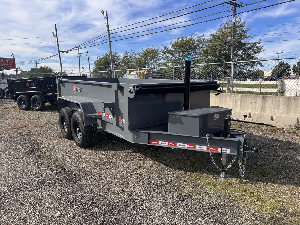 New 2027 U-Dump 6 X 12 FT DUMP TRAILER TELESCOPIC CYLINDER W/ SLIDE IN RAMPS TARP KIT 31 IN SIDES