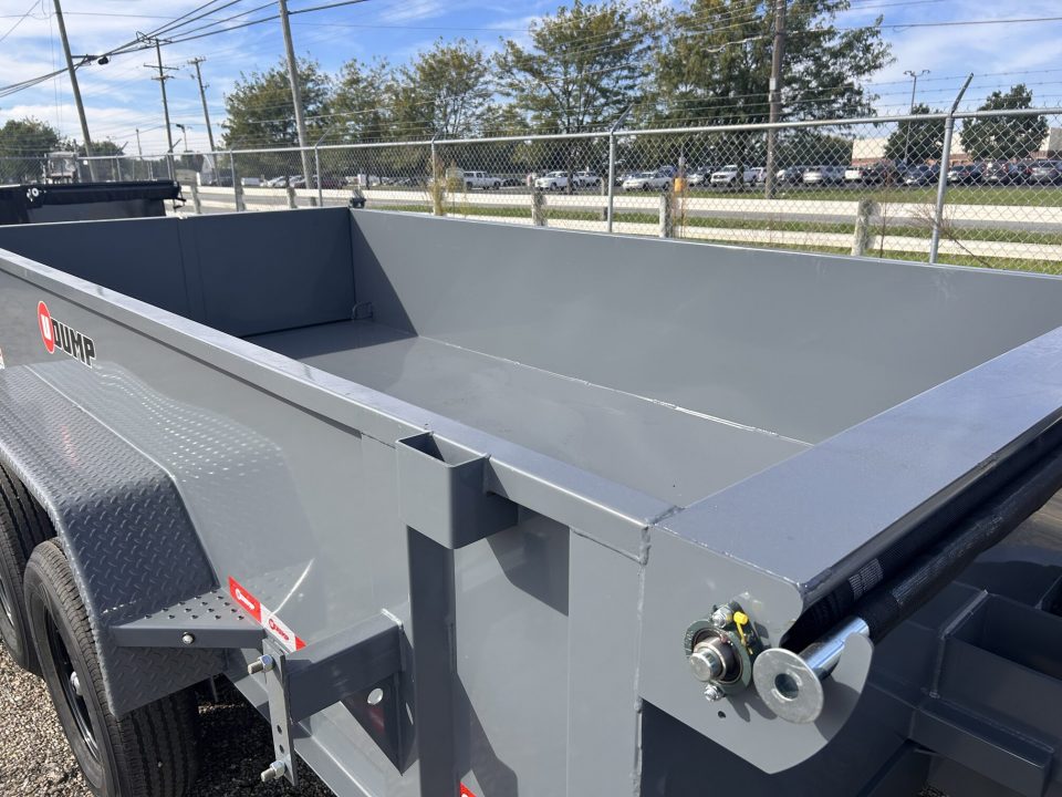 New 2027 U-Dump 6 X 12 FT DUMP TRAILER TELESCOPIC CYLINDER W/ SLIDE IN RAMPS TARP KIT 31 IN SIDES
