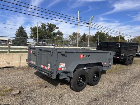 New 2027 U-Dump 6 X 12 FT DUMP TRAILER TELESCOPIC CYLINDER W/ SLIDE IN RAMPS TARP KIT 31 IN SIDES