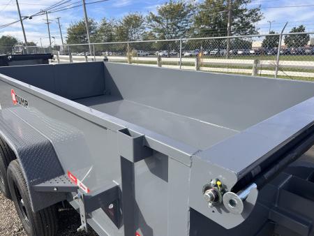 New 2027 U-Dump 6 X 12 FT DUMP TRAILER TELESCOPIC CYLINDER W/ SLIDE IN RAMPS TARP KIT 31 IN SIDES