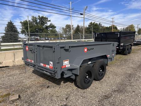 New 2027 U-Dump 6 X 12 FT DUMP TRAILER TELESCOPIC CYLINDER W/ SLIDE IN RAMPS TARP KIT 31 IN SIDES