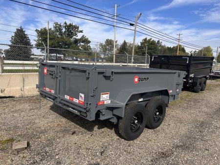 New 2027 U-Dump 6 X 12 FT DUMP TRAILER TELESCOPIC CYLINDER W/ SLIDE IN RAMPS TARP KIT 31 IN SIDES