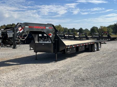 New 2027 MAXXD 102"X34' 30K Hydraulic Dovetail Gooseneck Trailer | OAK FLOOR