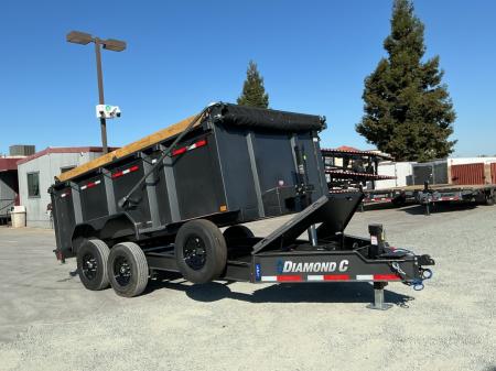 New 2027 Diamond C Trailers LPT207L14X82 P4 7FT X 14FT 15.5K GVW Dump Trailer