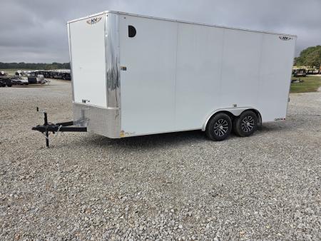New 2027 H&H 8X16 TANDEM 10K CARGO W/5200 AXLES ALUMINUM WHEELS 7FT HEIGHT & RAMP DOOR