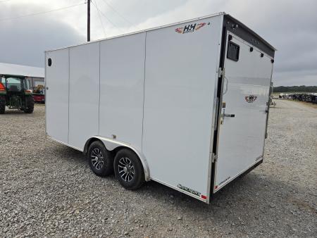 New 2027 H&H 8X16 TANDEM 10K CARGO W/5200 AXLES ALUMINUM WHEELS 7FT HEIGHT & RAMP DOOR