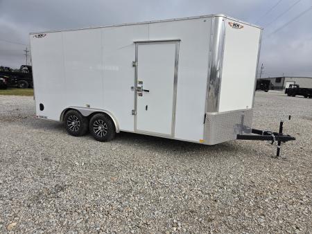 New 2027 H&H 8X16 TANDEM 10K CARGO W/5200 AXLES ALUMINUM WHEELS 7FT HEIGHT & RAMP DOOR