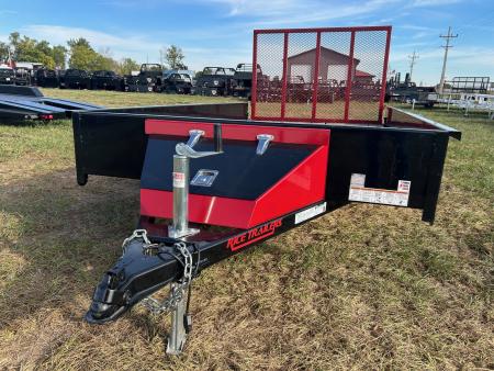 Used 2015 Rice 76x12 Single Axle Utility w/ Solid Sides, Toolbox, & 4' Ramp Gate