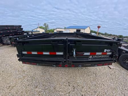 New 2027 Iron Bull 96 x 16 DDP Dump Trailer with 2)7,000 lb. Straight Axles. Elec. Brakes, 10" I-Beam Frame, Slide -In Ramp, Scissor Hoist TH-520