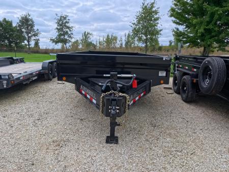 New 2027 Iron Bull 96 x 16 DDP Dump Trailer with 2)7,000 lb. Straight Axles. Elec. Brakes, 10" I-Beam Frame, Slide -In Ramp, Scissor Hoist TH-520