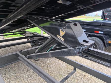 New 2027 Iron Bull 96 x 16 DDP Dump Trailer with 2)7,000 lb. Straight Axles. Elec. Brakes, 10" I-Beam Frame, Slide -In Ramp, Scissor Hoist TH-520