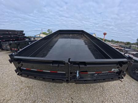 New 2027 Iron Bull 96 x 16 DDP Dump Trailer with 2)7,000 lb. Straight Axles. Elec. Brakes, 10" I-Beam Frame, Slide -In Ramp, Scissor Hoist TH-520