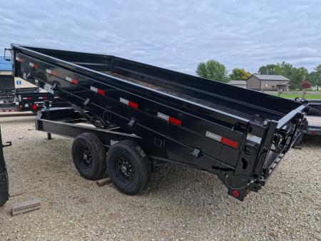 New 2027 Iron Bull 96 x 16 DDP Dump Trailer with 2)7,000 lb. Straight Axles. Elec. Brakes, 10" I-Beam Frame, Slide -In Ramp, Scissor Hoist TH-520