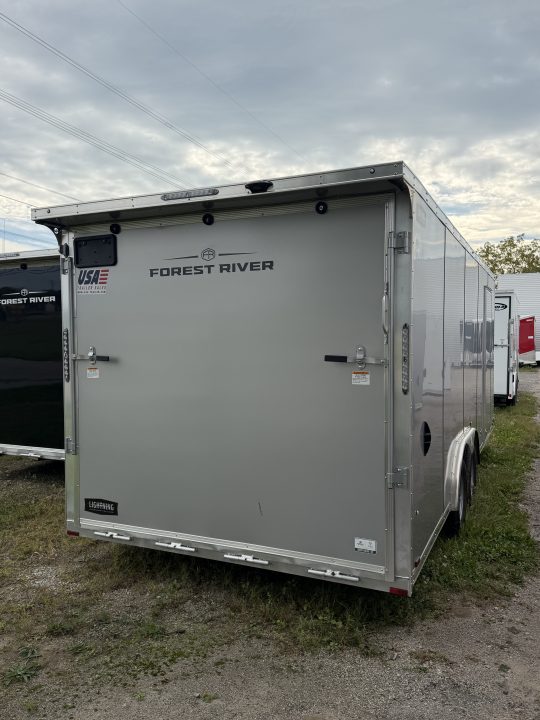 New 2027 Lightning 8.5 x 20 Enclosed All Aluminum Car Hauler with Ramp 7K GVW 6ft 6in Interior Height