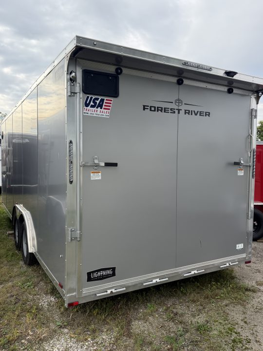 New 2027 Lightning 8.5 x 20 Enclosed All Aluminum Car Hauler with Ramp 7K GVW 6ft 6in Interior Height