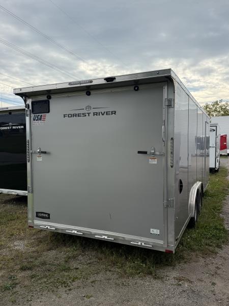 New 2027 Lightning 8.5 x 20 Enclosed All Aluminum Car Hauler with Ramp 7K GVW 6ft 6in Interior Height