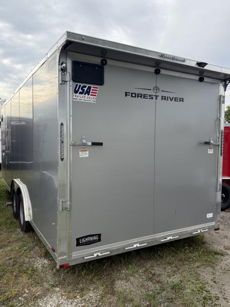 New 2027 Lightning 8.5 x 20 Enclosed All Aluminum Car Hauler with Ramp 7K GVW 6ft 6in Interior Height